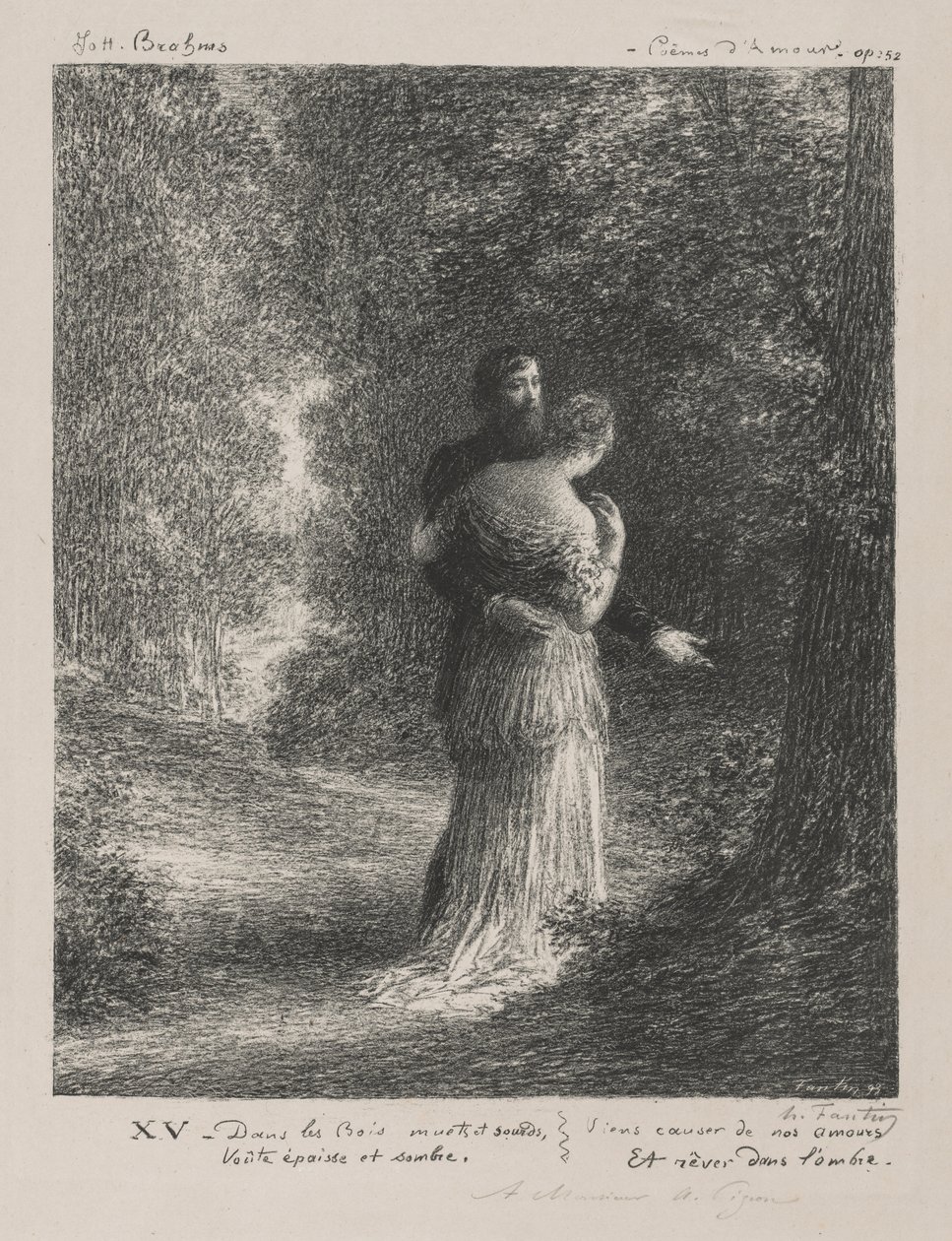 Wiersze miłosne (trzecia płyta) autorstwa Ignace Henri Jean Fantin Latour