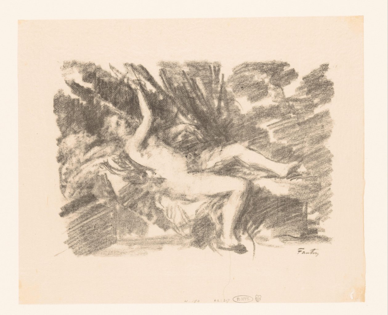 Naga kobieta budzi się Le Reveil autorstwa Ignace Henri Jean Fantin Latour
