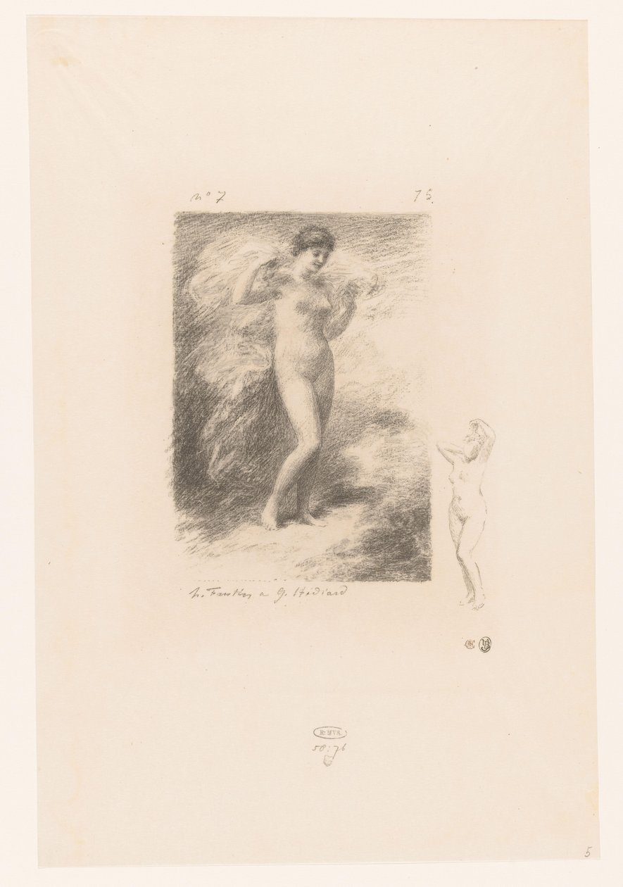 Neere spełnione wapperende sluier Neere Gedichten van André Chénier (tytuł serii) Ilustracje do wierszy André Chéniera (tytuł serii) autorstwa Ignace Henri Jean Fantin Latour