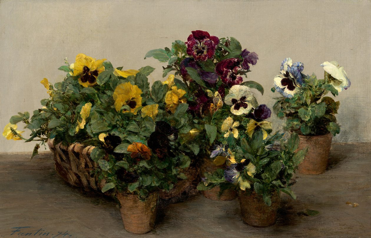 Bratki, 1874. autorstwa Ignace Henri Jean Fantin Latour