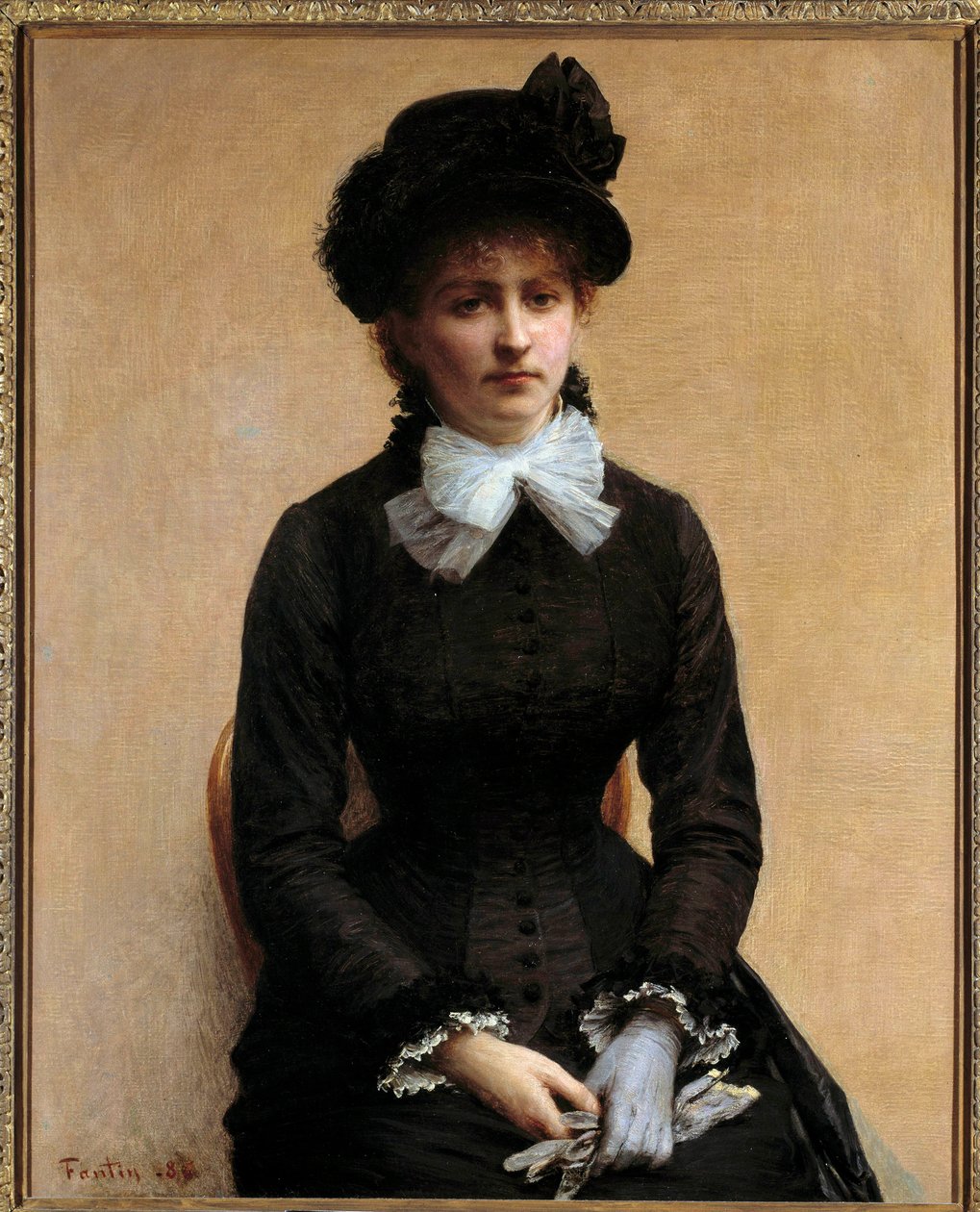 Portret Louise Riesener Louise Riesener (1860-1944) jest córką malarza Leona Riesenera. Obraz Henri Fantina Latoura (Fantin-Latour autorstwa Ignace Henri Jean Fantin Latour