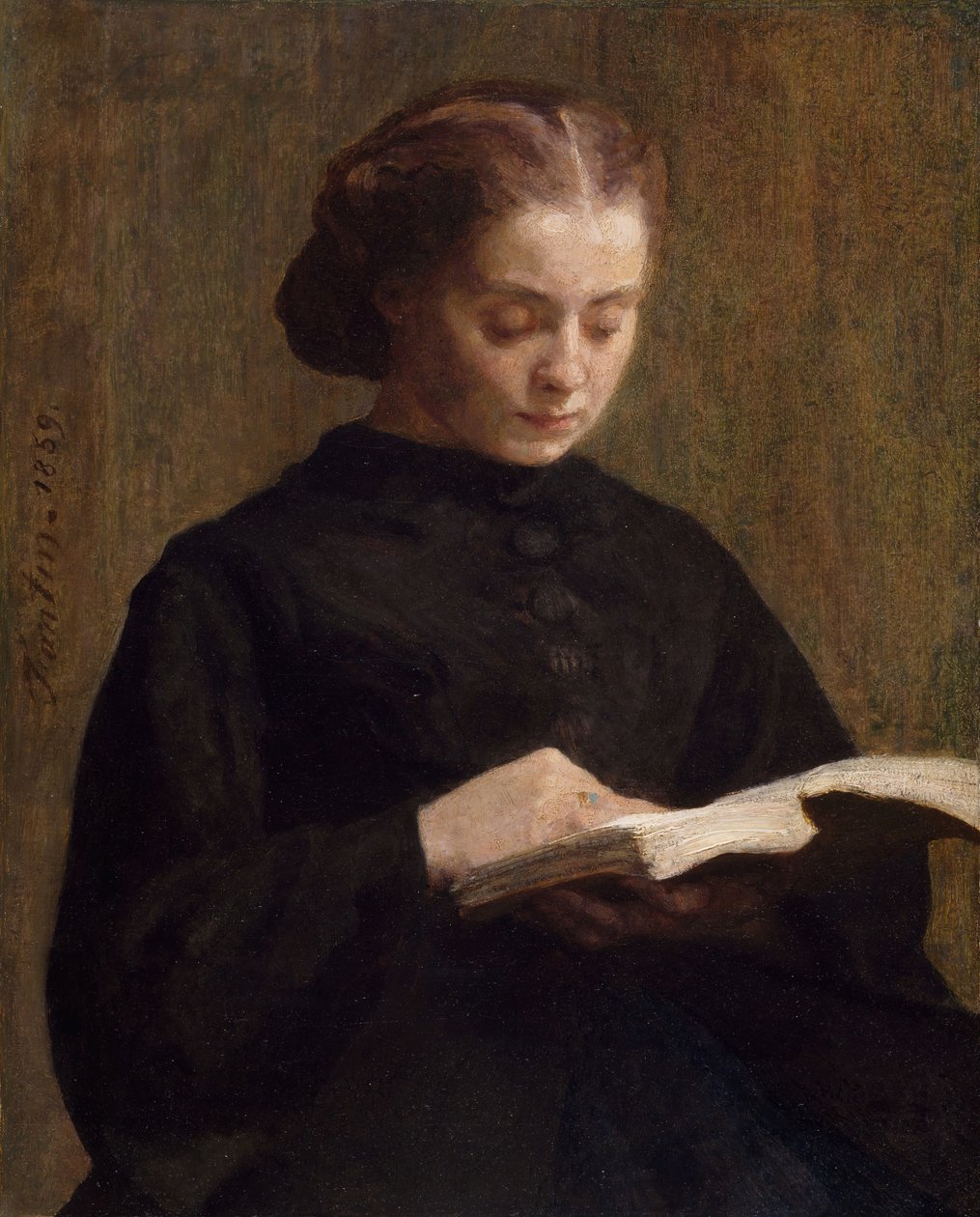 Portret Mademoiselle Marie Fantin-Latour, 1859. autorstwa Ignace Henri Jean Fantin Latour