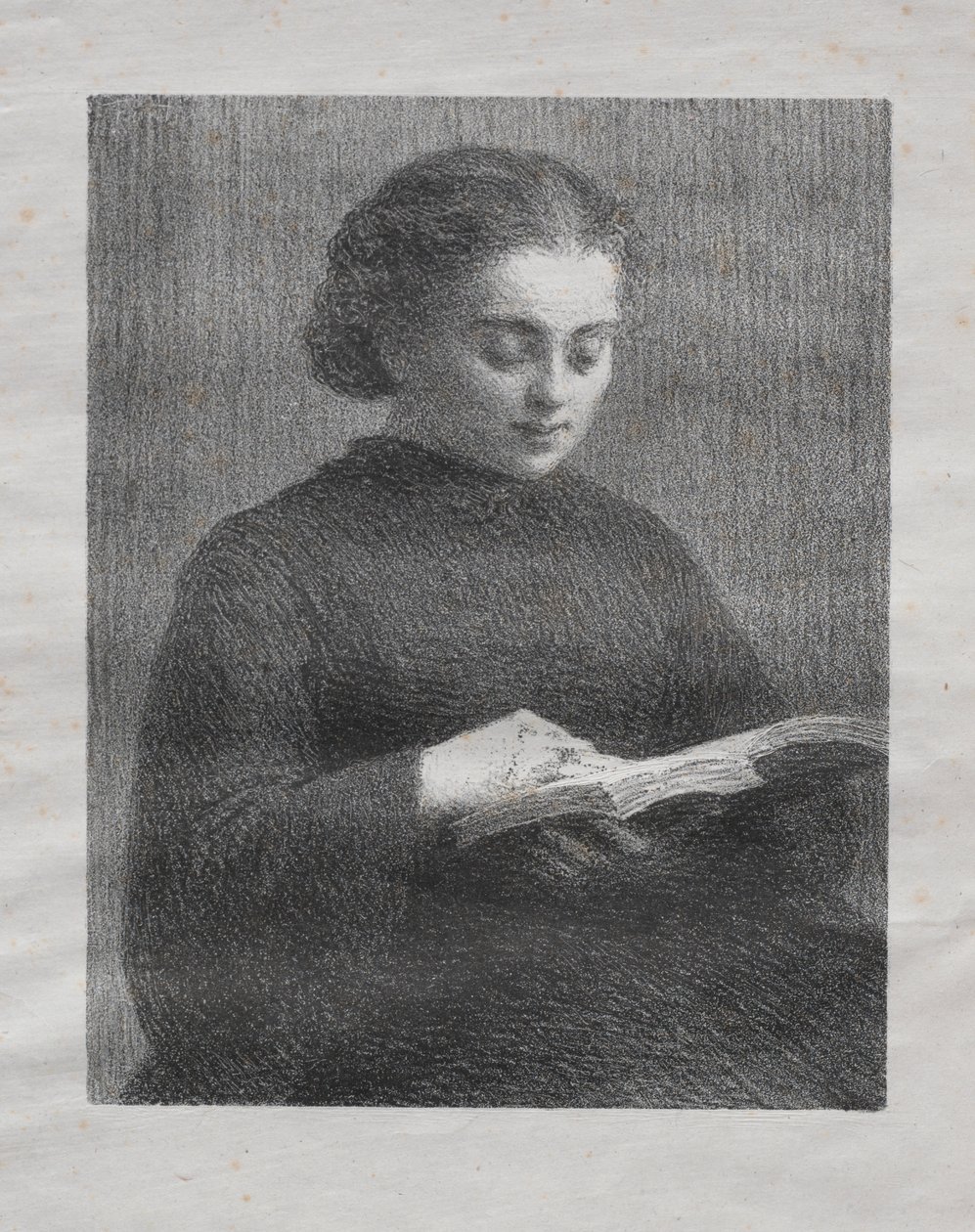 Czytanie: Portret siostry artysty autorstwa Ignace Henri Jean Fantin-Latour