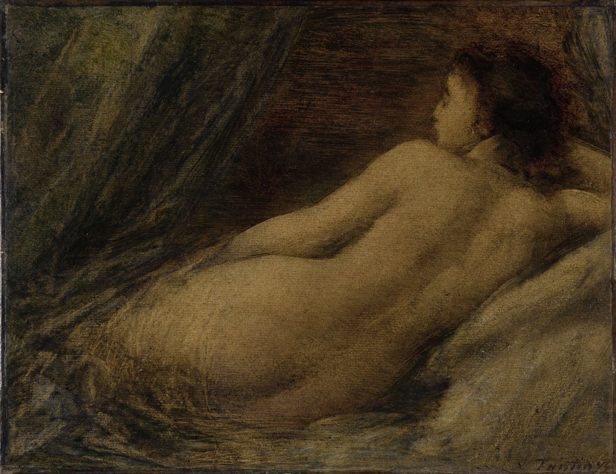 Leżąc nago autorstwa Ignace Henri Jean Fantin Latour