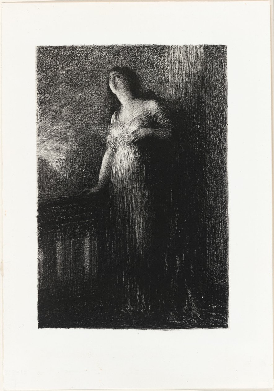 Romeo i Julia: Zwierzenie się w nocy autorstwa Ignace Henri Jean Fantin Latour