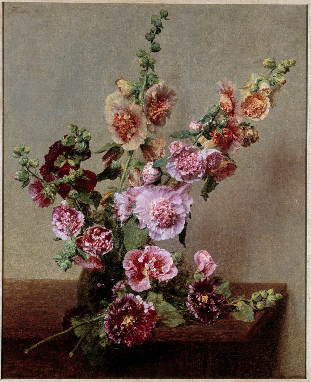 Róże tremieres Obraz Henri Fantina Latour (Fantin-Latour autorstwa Ignace Henri Jean Fantin Latour