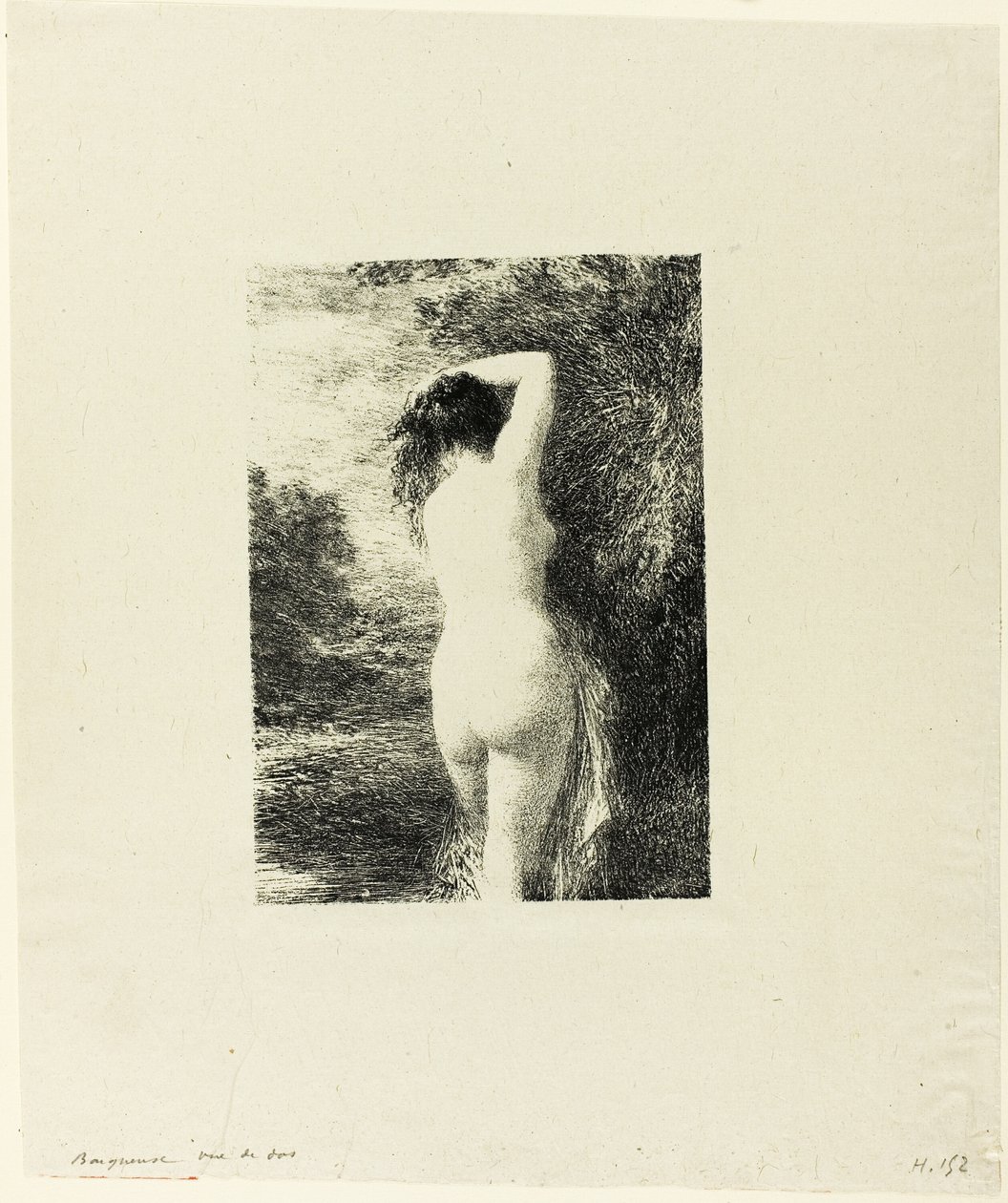 Kąpiący się na stojąco, trzeci talerz autorstwa Ignace Henri Jean Fantin Latour