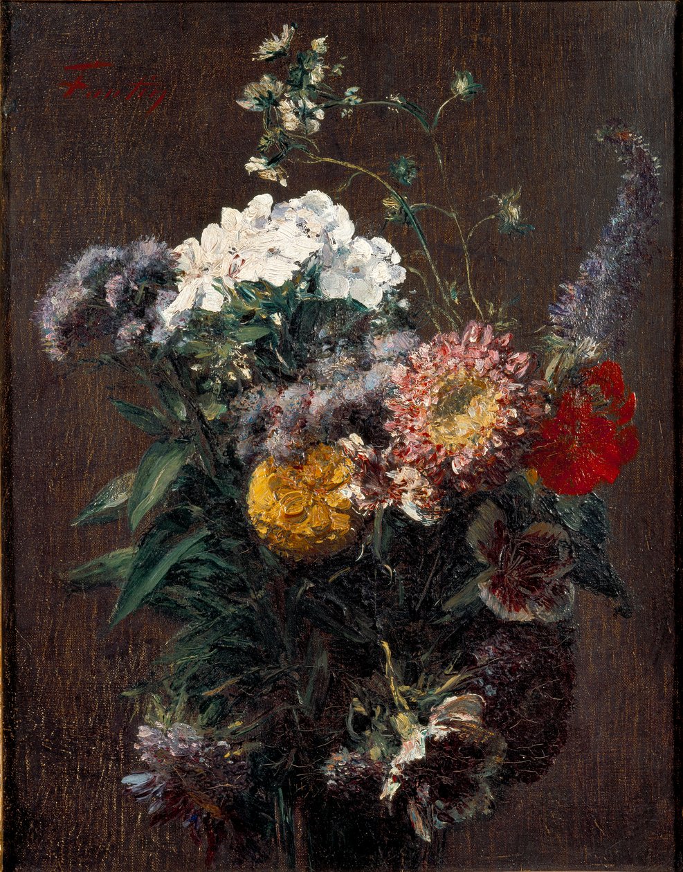 Martwa natura: mieszane kwiaty, ok. 1850-1900 autorstwa Ignace Henri Jean Fantin Latour
