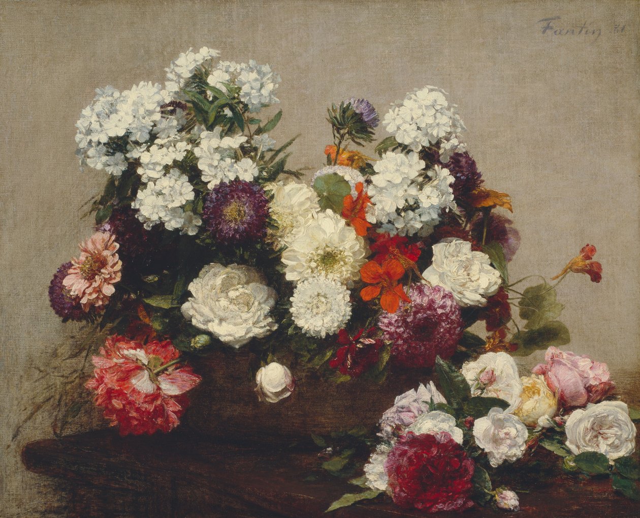 Martwa natura z kwiatami autorstwa Henri Fantin Latour