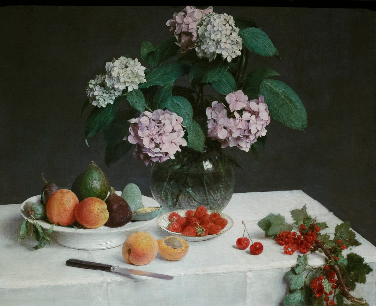 Martwa natura lub stół garnie autorstwa Henri Fantin Latour