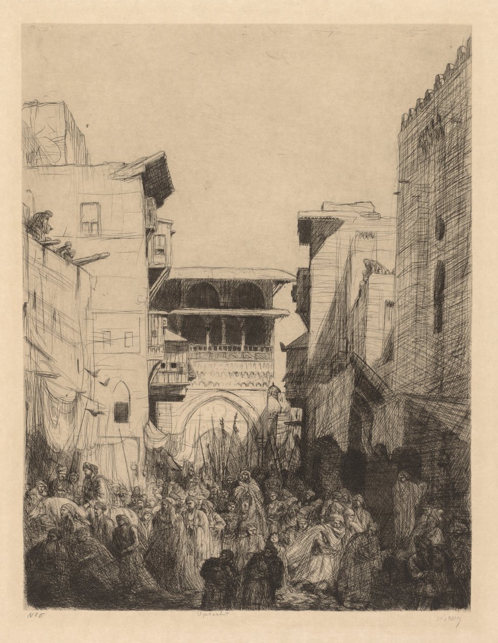 Ulica w Kairze autorstwa Ignace Henri Jean Fantin Latour