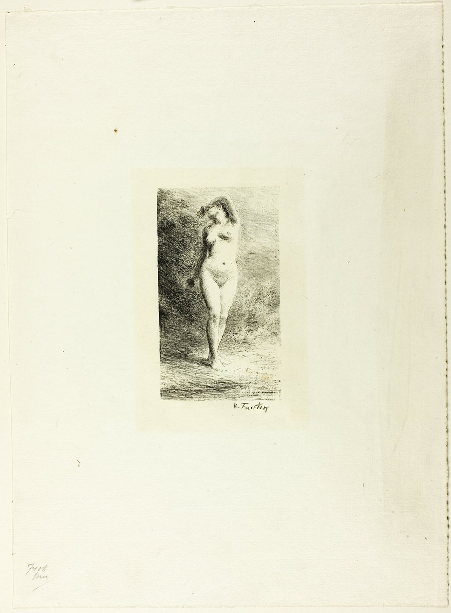 Studium stojącej kobiety, widziane z przodu autorstwa Ignace Henri Jean Fantin Latour