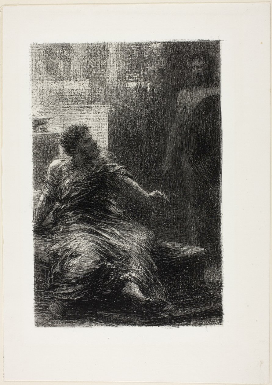 Zdobycie Troi: Akt III, Zjawienie się Hektora, z opery Hectora Berlioza "Zdobycie Troi (1855-58)" autorstwa Henri Fantin Latour