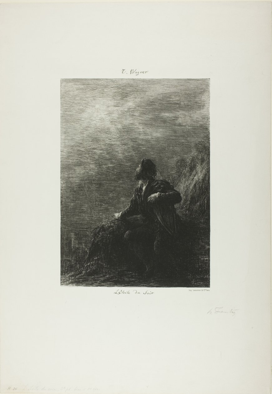 Gwiazda Wieczorna, drugi talerz autorstwa Ignace Henri Jean Fantin Latour