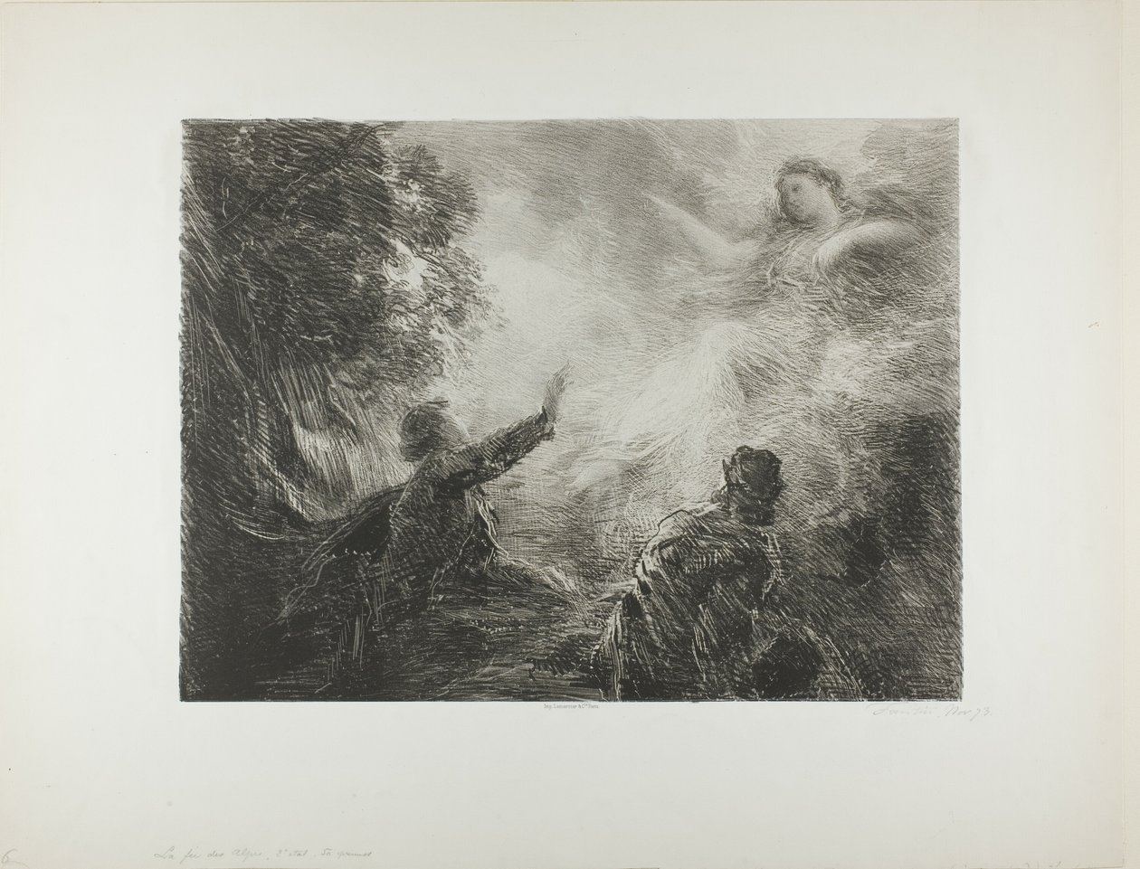 Wróżka Alp, pierwszy talerz autorstwa Ignace Henri Jean Fantin Latour