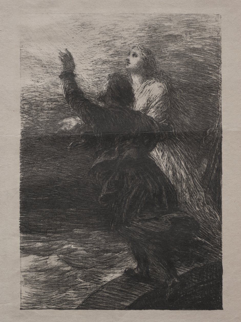 Latający Holender: Akt III, Ekstaza Centrum i Holender autorstwa Ignace Henri Jean Fantin Latour