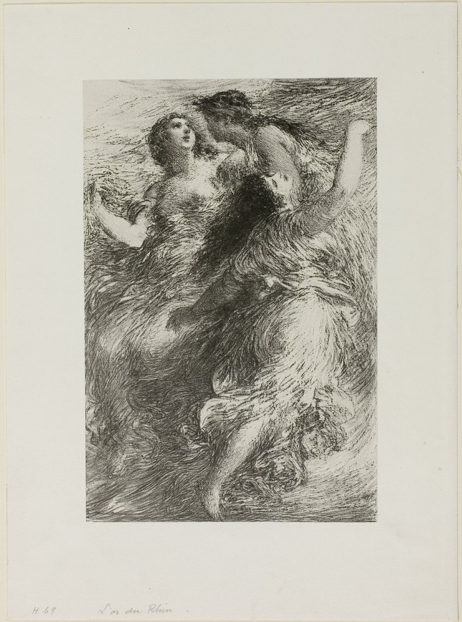Złoto Renu: Scena I, Panny Renu autorstwa Ignace Henri Jean Fantin Latour