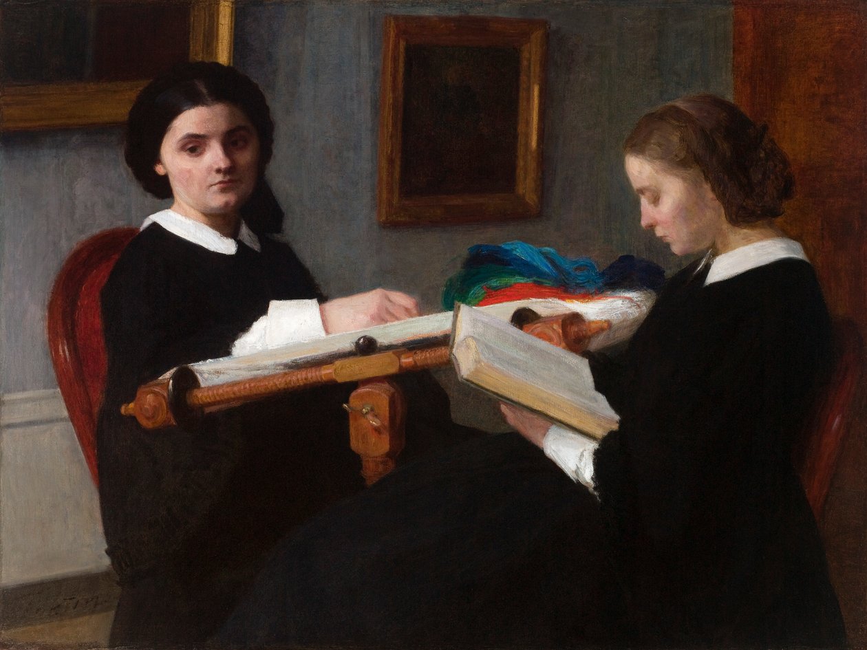 Dwie siostry autorstwa Ignace Henri Jean Fantin Latour