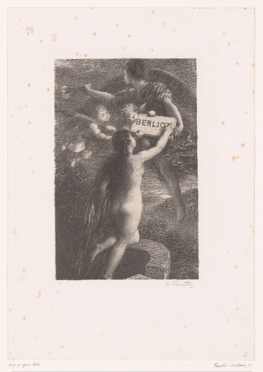 Druk tytułowy dla: Hector Berlioz, sa vie et ses oeuvres Berlioz (tytuł na obiekcie) Verite Życie i twórczość Hectora Berlioza (tytuł serii) autorstwa Ignace Henri Jean Fantin Latour