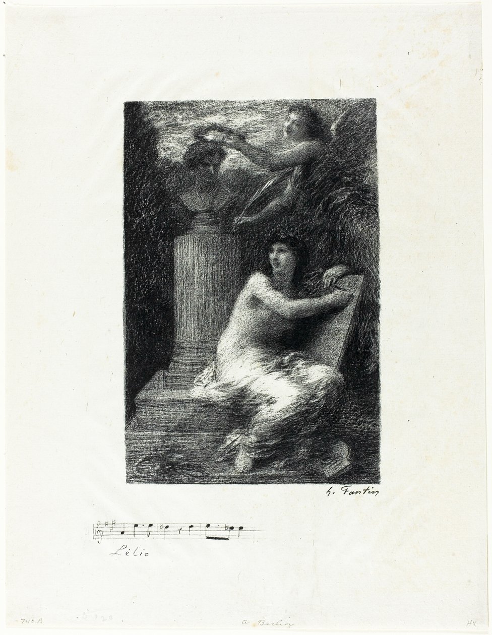 Do Berlioza mały talerz autorstwa Ignace Henri Jean Fantin Latour
