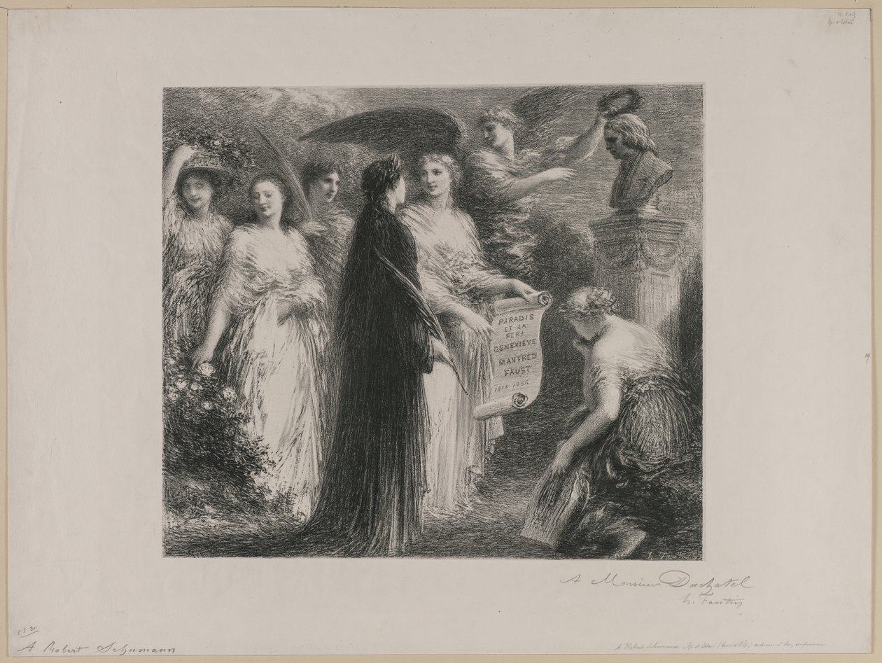 Do Roberta Schumanna autorstwa Ignace Henri Jean Fantin Latour