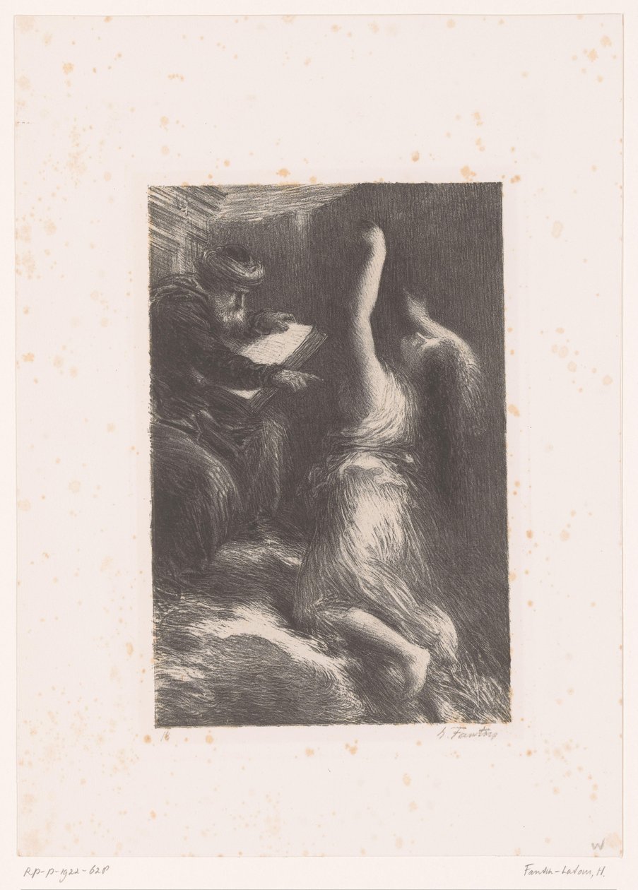 Czarodziej Klingsor przyzywa Kundry Parsifala. Akt II. Ewokacja de Kundry Życie i twórczość Richarda Wagnera (tytuł serii) autorstwa Ignace Henri Jean Fantin Latour