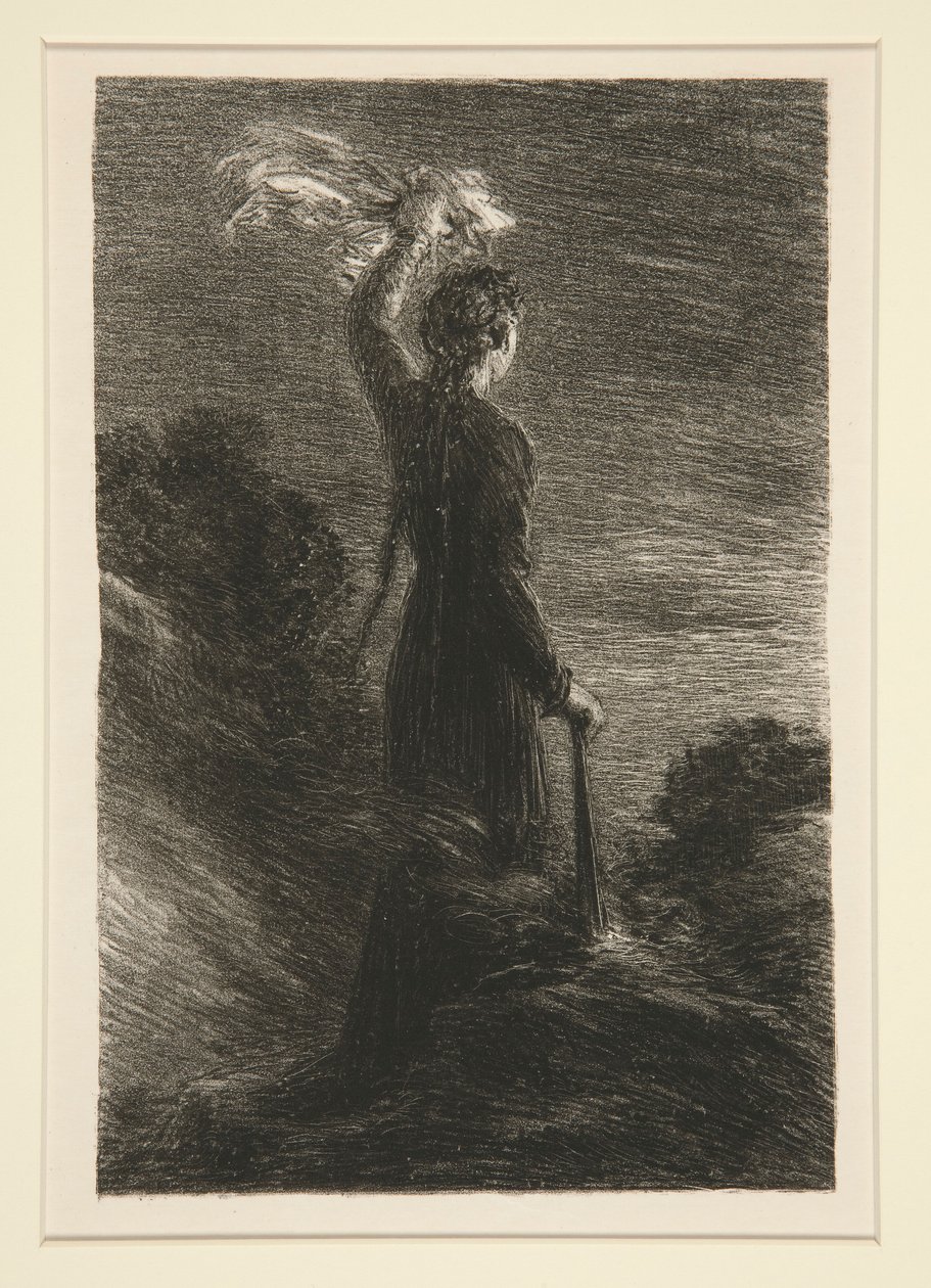 Tristan i Izolda: Akt II, Sygnał w nocy autorstwa Ignace Henri Jean Fantin Latour