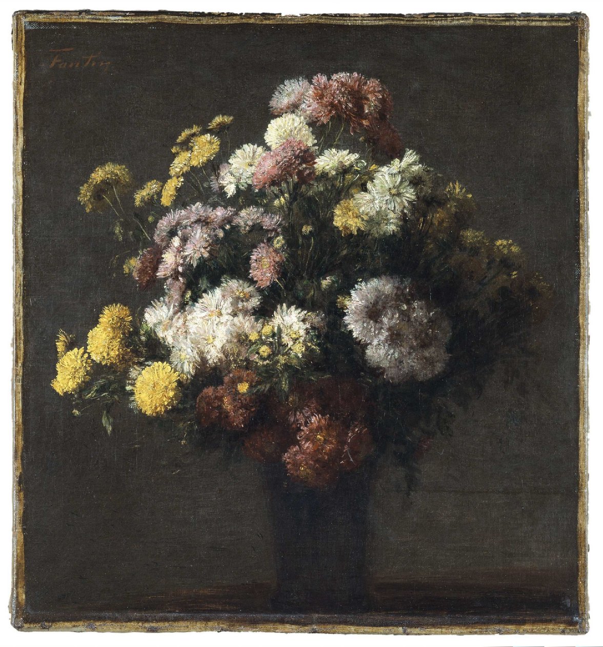 Wazon z chryzantemami autorstwa Henri Fantin Latour