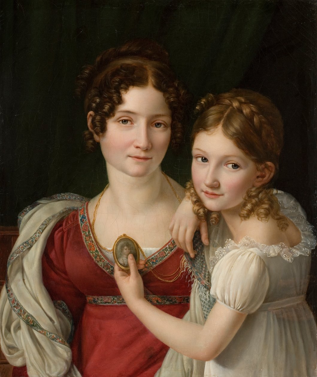 Portret matki z córką autorstwa Henri Francois Riesener