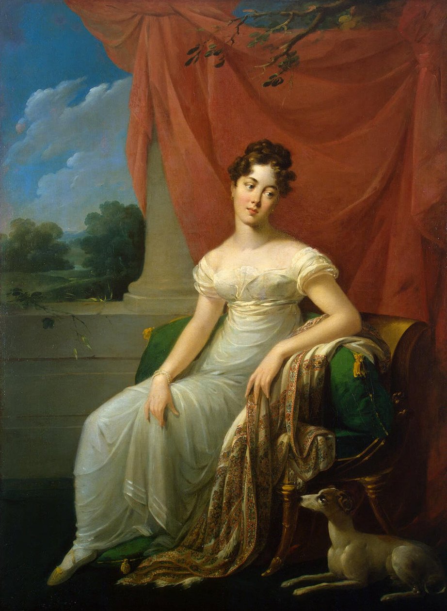 Portret Sofii Apraksiny, 1818 autorstwa Henri Françoiss Riesener