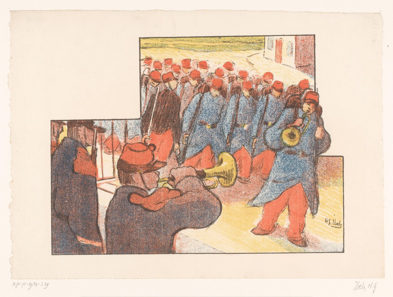 Parada wojskowa Spektakle Théâtre Libre (tytuł serii) Les Programs du Théâtre Libre (tytuł serii) autorstwa Henri Gabriel Ibels