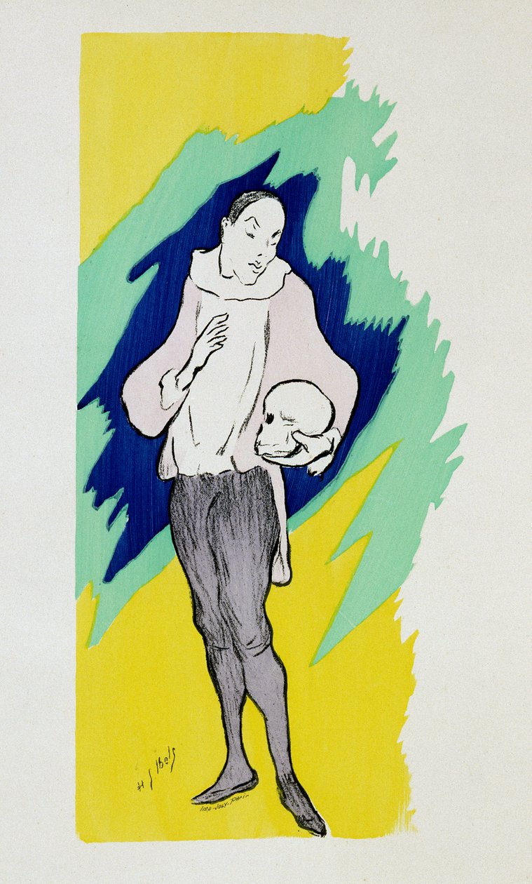 Pierrot. Rysunek Henri-Gabriela (Henri Gabriel) Ibels (1867-1936) Kolekcja prywatna (patrz bra05669) autorstwa Henri Gabriel Ibels