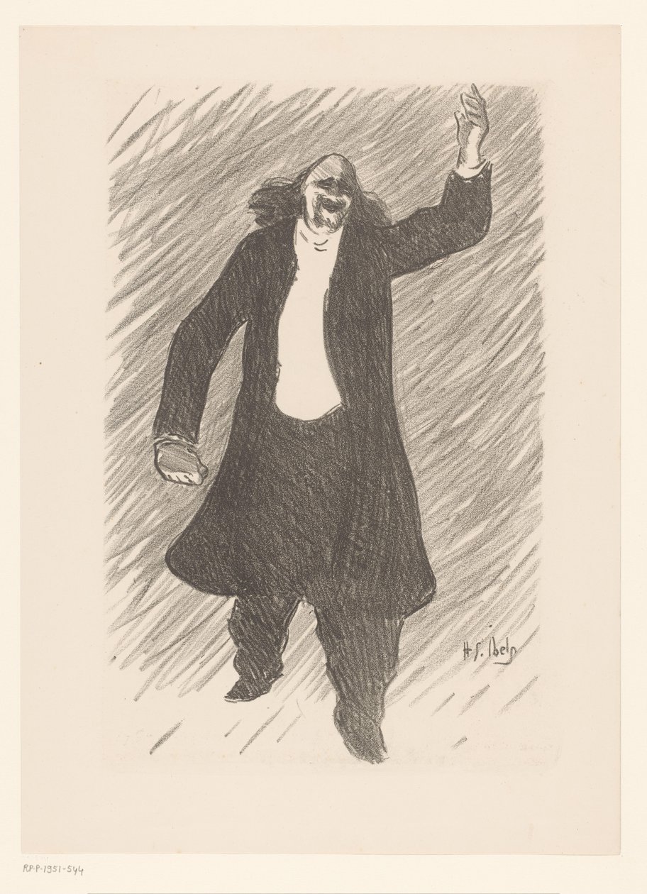 Portret chansonniera Marcela Legay Marcel Legay Artyści koncertu kawiarnianego (tytuł serii) Koncert Le Café (tytuł serii) autorstwa Henri Gabriel Ibels