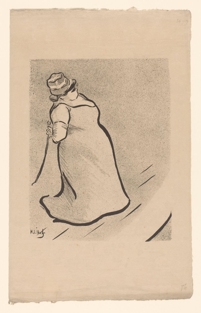 Portret piosenkarki Jeanne Bloch Jeanne Bloch Artyści koncertu kawiarnianego (tytuł serii) Koncert Le Café (tytuł serii) autorstwa Henri Gabriel Ibels