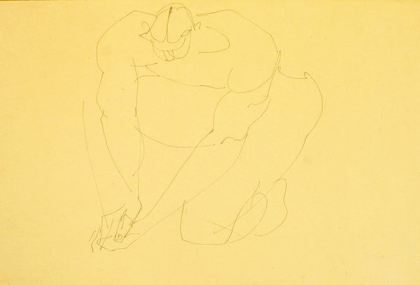 Nagi mężczyzna klęczący II autorstwa Henri Gaudier Brzeska