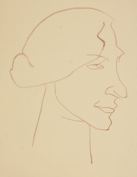 Sophie w profilu autorstwa Henri Gaudier Brzeska