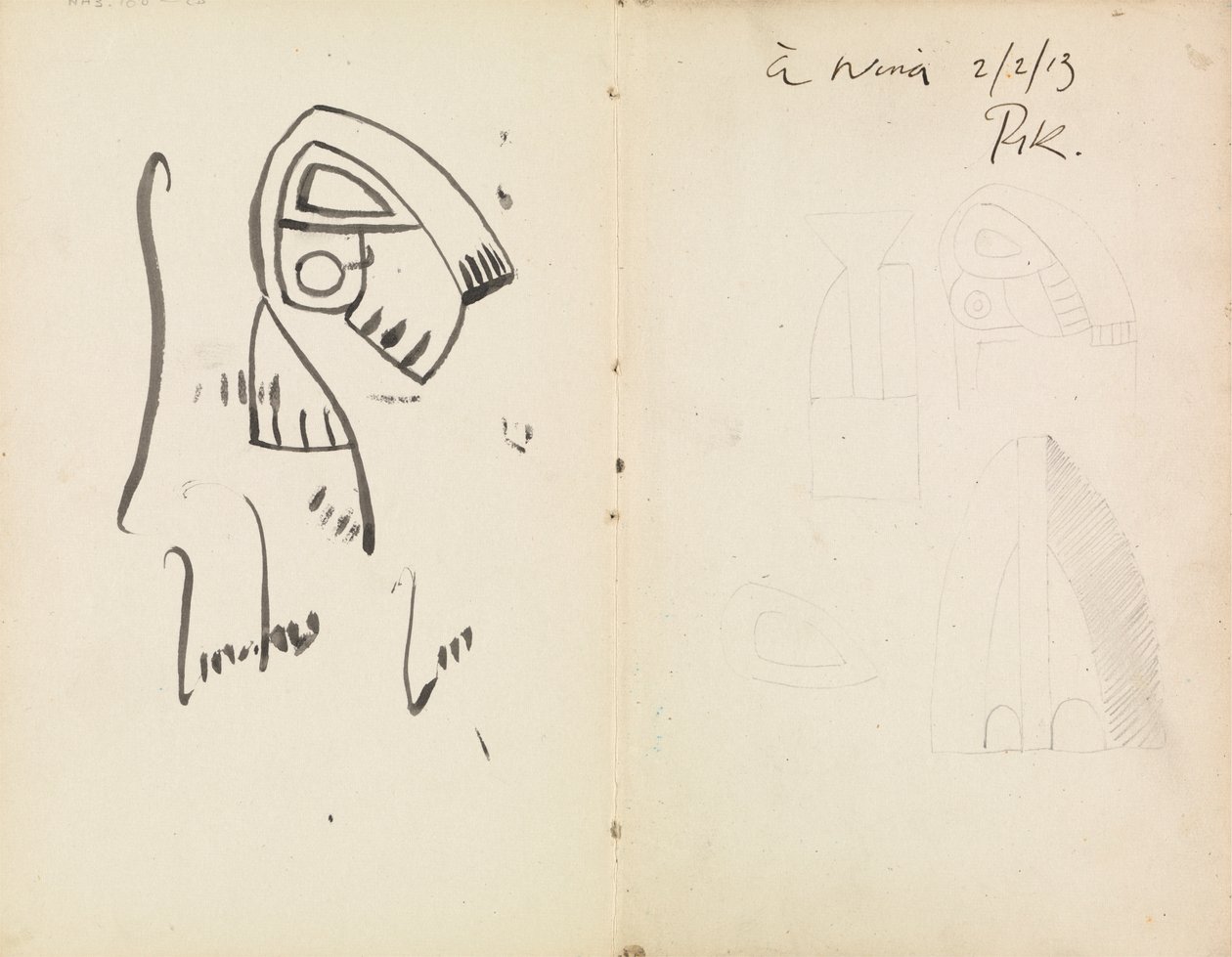 Pięć studiów rzeźbiarskich autorstwa Henri Gaudier Brzeska