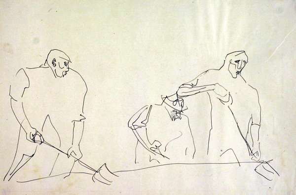 Robotnicy autorstwa Henri Gaudier Brzeska
