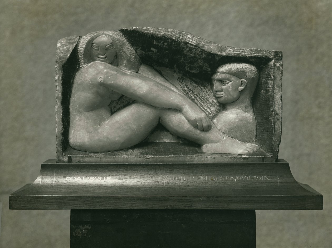 Odaliska (mężczyzna i kobieta) 1912-13 (alabaster) autorstwa Henri Gaudier Brzeska