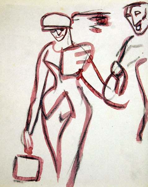 Promenada z towarzyszem autorstwa Henri Gaudier Brzeska