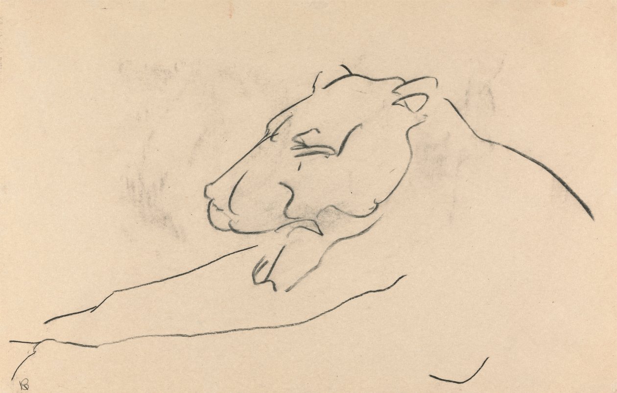 Leżąca lwica autorstwa Henri Gaudier Brzeska