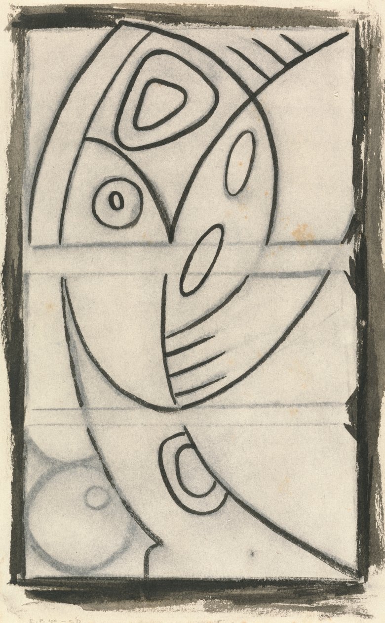 Reliefowy projekt abstrakcyjnej postaci kobiecej autorstwa Henri Gaudier Brzeska