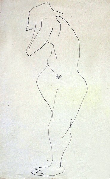 Sophie Nude, odwraca się autorstwa Henri Gaudier Brzeska