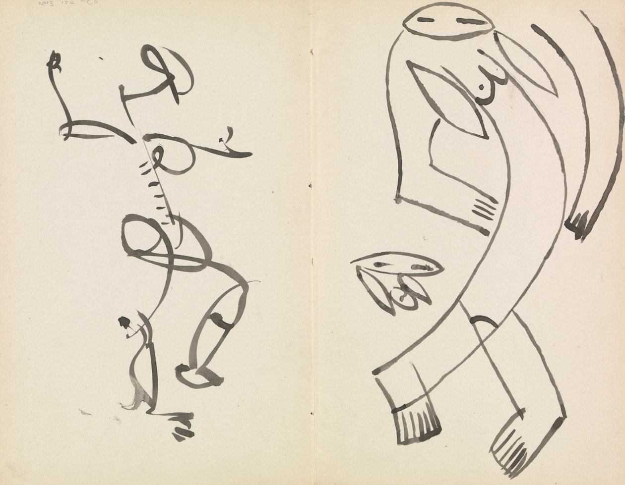 Studia dwóch tańczących postaci autorstwa Henri Gaudier Brzeska