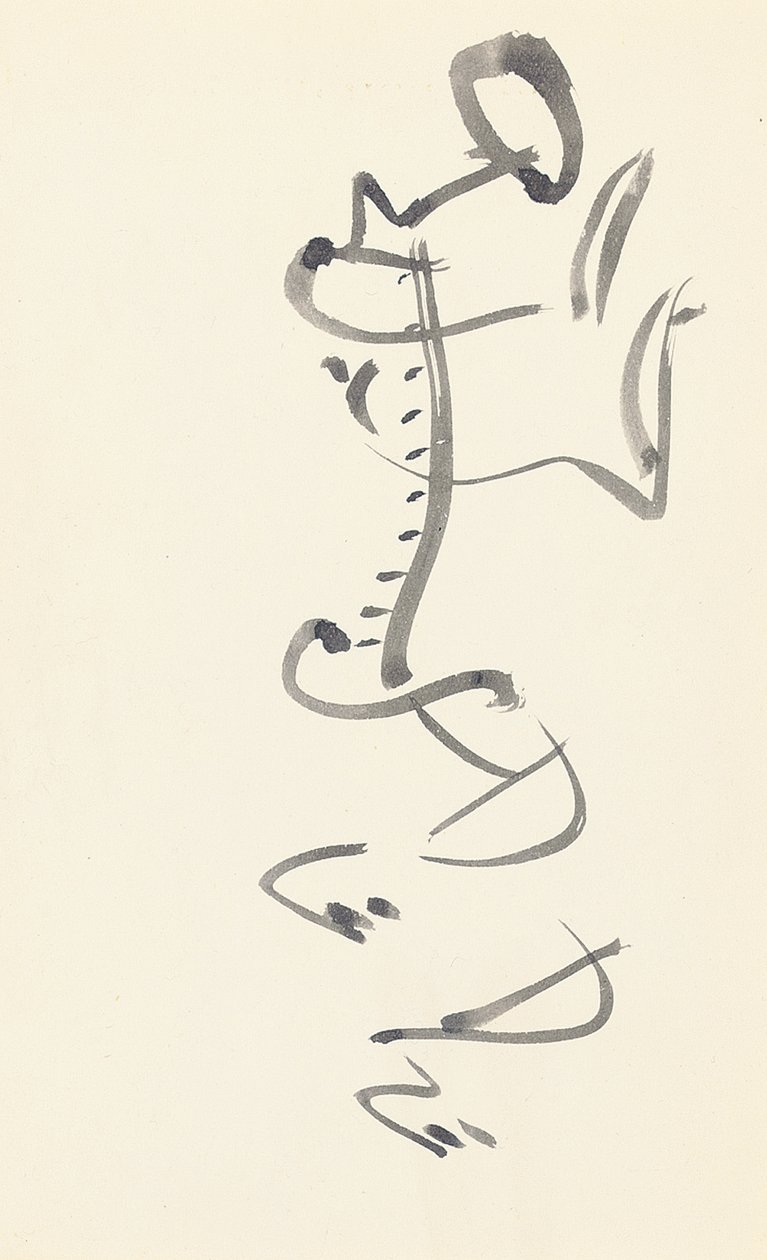Studium dla „Tancerki z czerwonego kamienia”, 1914 autorstwa Henri Gaudier Brzeska