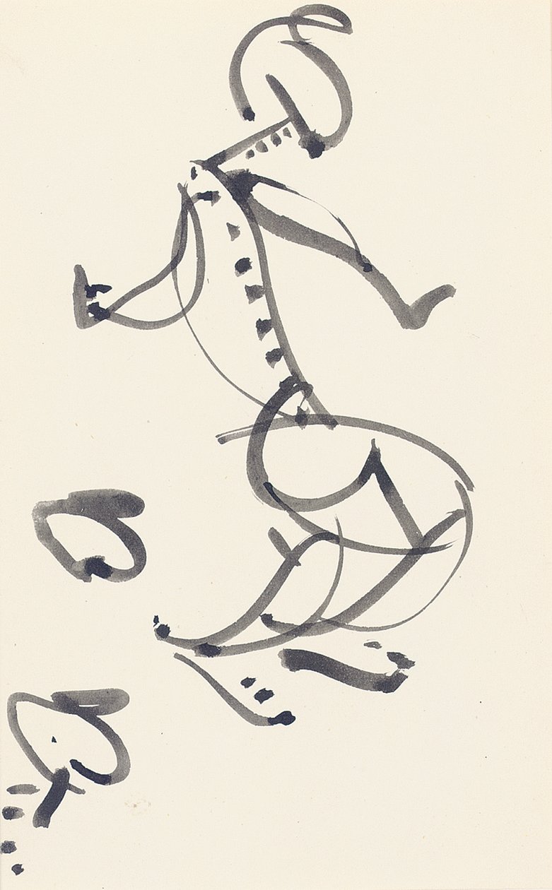 Studium dla „Tancerki z czerwonego kamienia”, 1914 autorstwa Henri Gaudier Brzeska