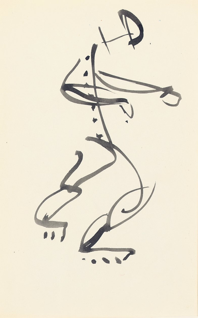 Studium dla „Tancerki z czerwonego kamienia”, 1914 autorstwa Henri Gaudier Brzeska