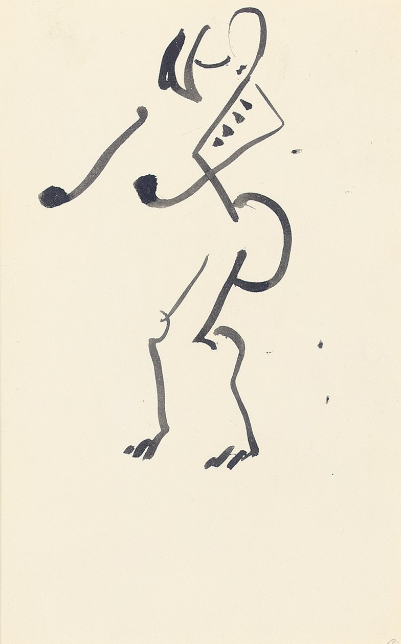 Studium dla „Tancerki z czerwonego kamienia”, 1914 autorstwa Henri Gaudier Brzeska