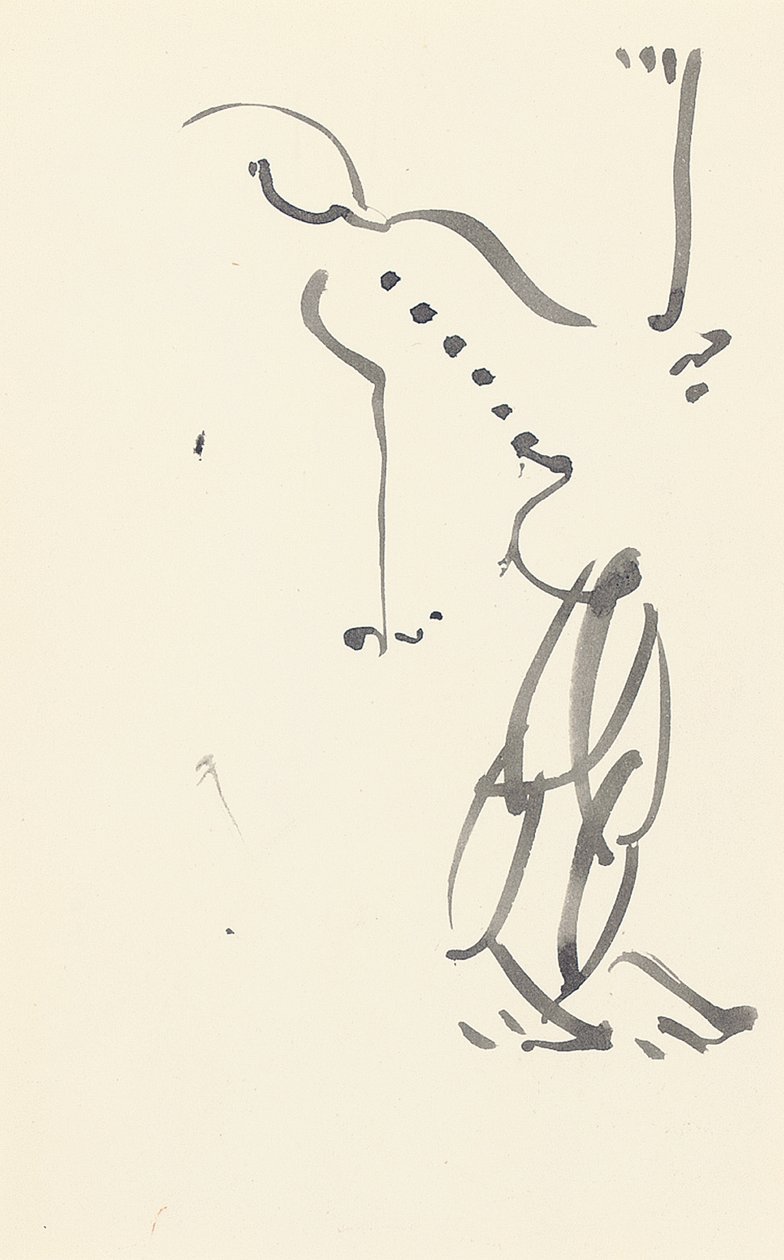 Studium dla „Tancerki z czerwonego kamienia”, 1914 autorstwa Henri Gaudier Brzeska