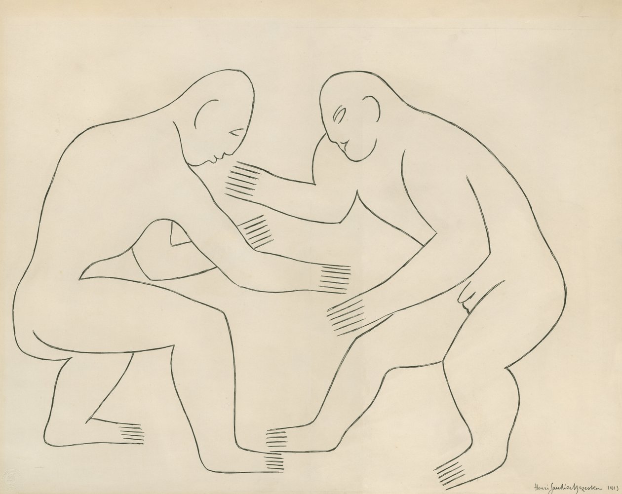 Zapaśnicy autorstwa Henri Gaudier Brzeska